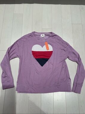 NWT Lavender Sundry heart  long sleeve pullover – size large (3)